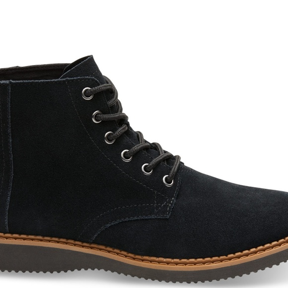 mens black suede lace up boots